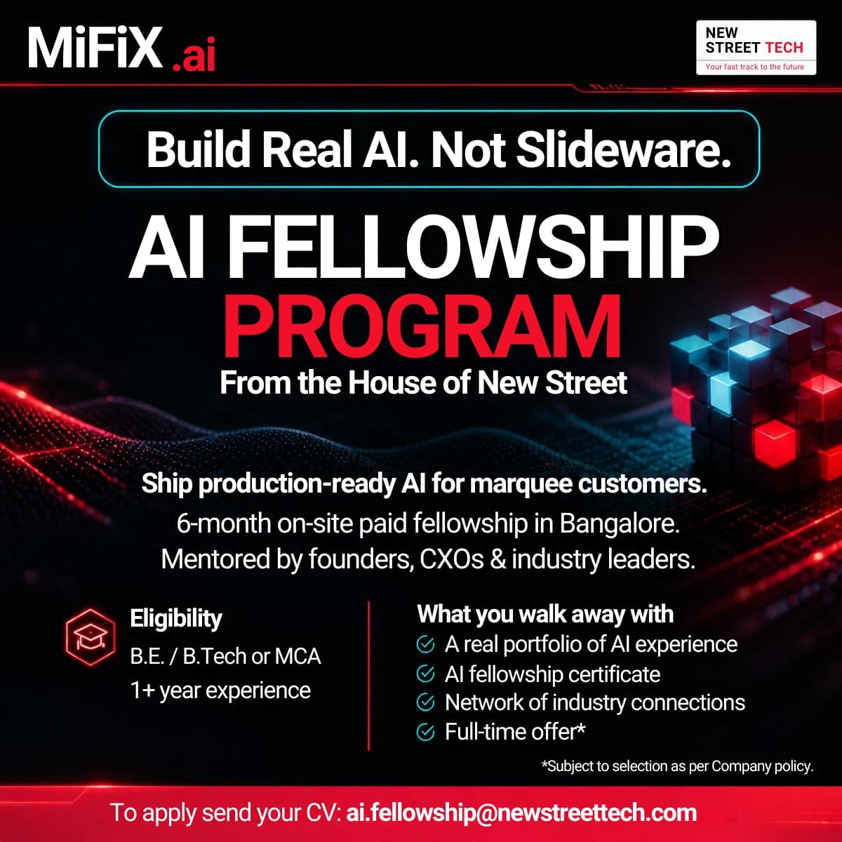 AI Fellowship Program — Build Real AI. Not Slideware.