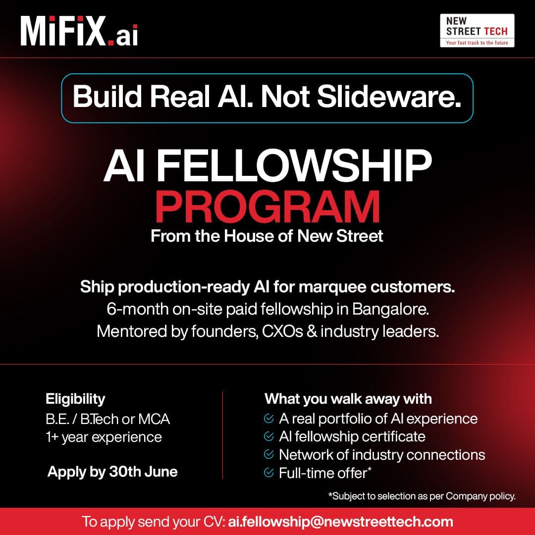 AI Fellowship Program — Build Real AI. Not Slideware.